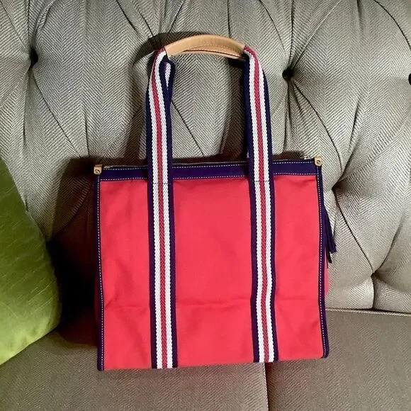 TORY BURCH CANVAS TOTE BAG - Picture 9 of 13